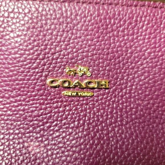 Coach | Purple Pebbled Small Sohia Tote - Picture 5 of 16